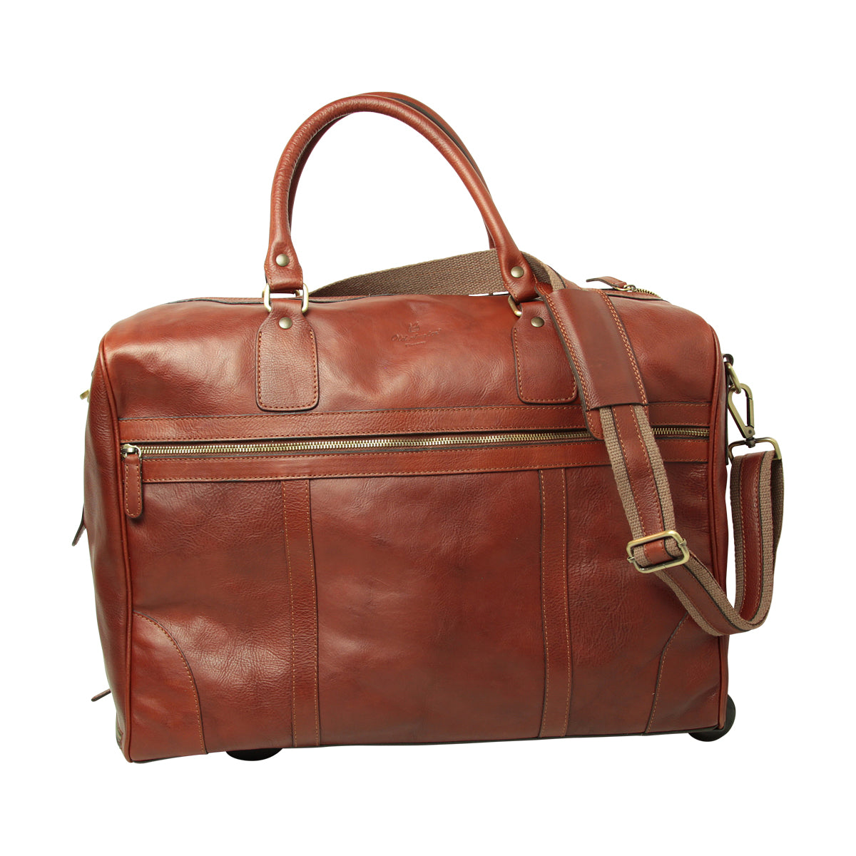 Buffalo Leather Duffle Bag-Brown