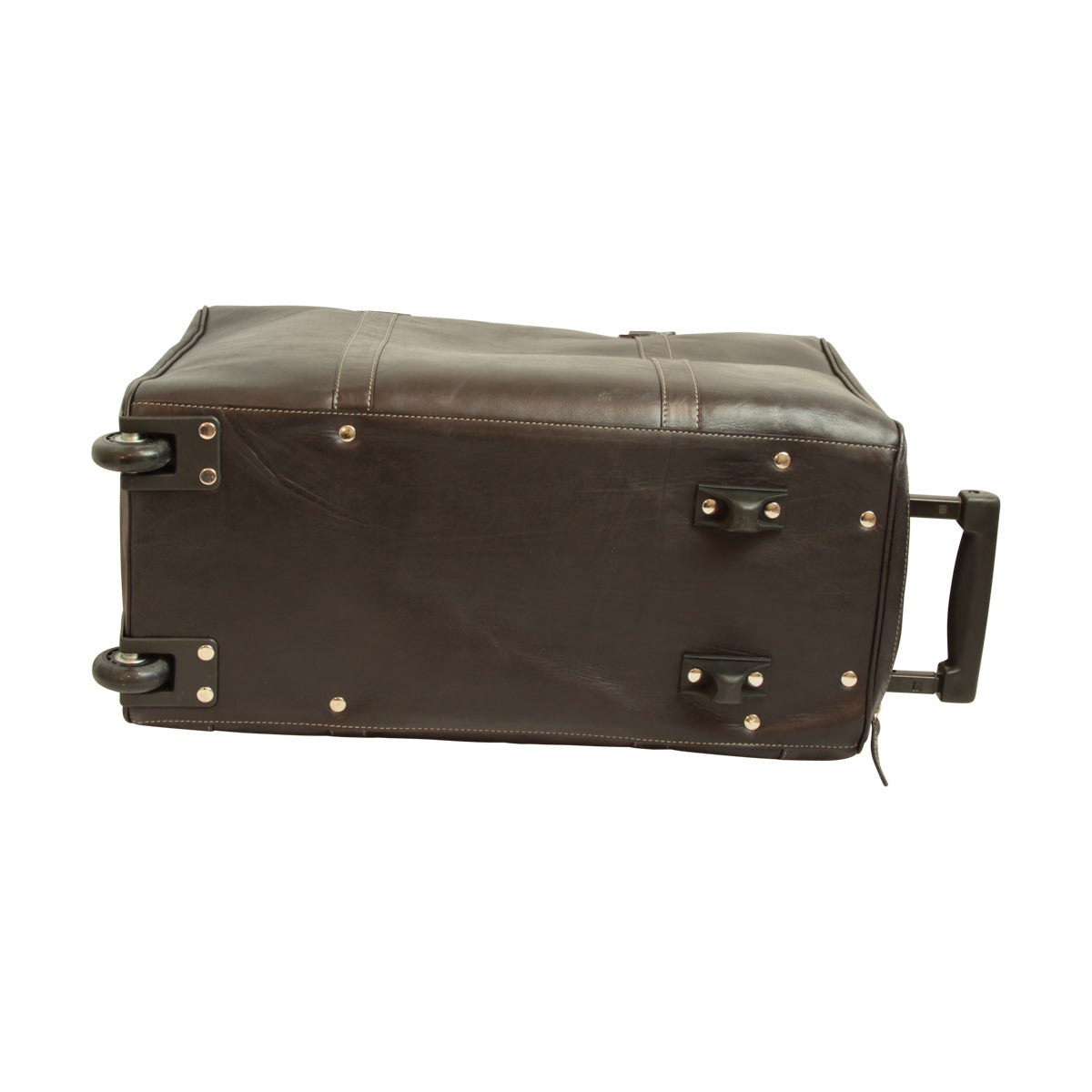 Premium Oiled Calfskin Leather Travel Bag - Dark Brown