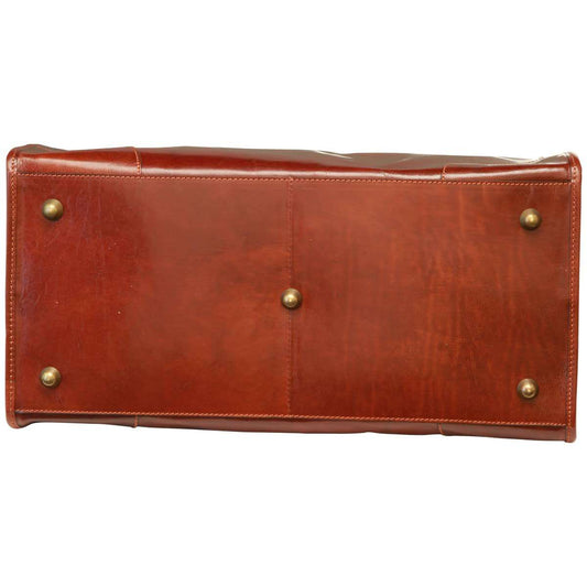 Leather "Old America" Bag (Large) - Brown