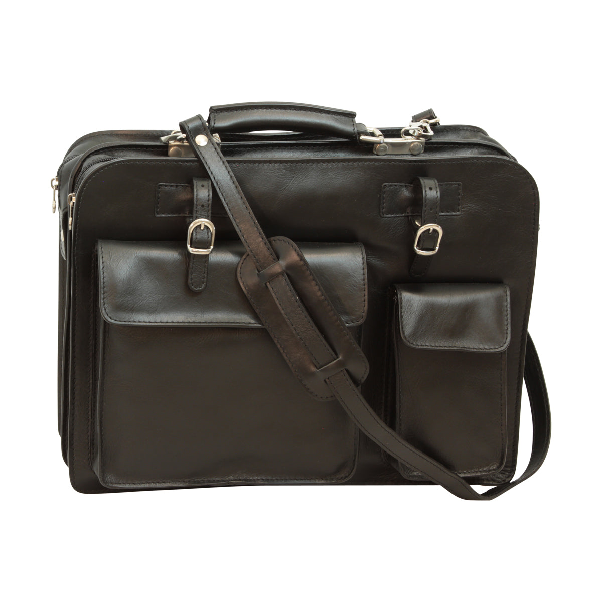Leather Briefcase - Black