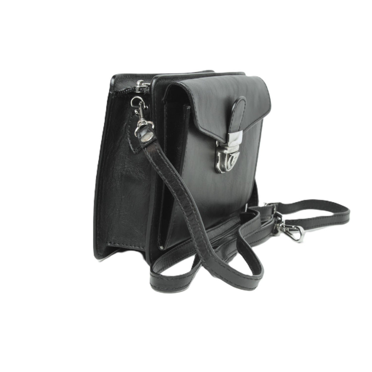 Full Grain Leather Clutch - Black