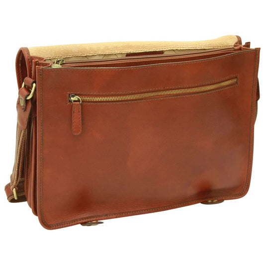 Calfskin Nappa Messenger Bag - Brown