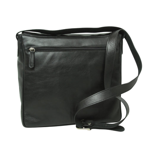 Full Grain Leather Messenger - Black