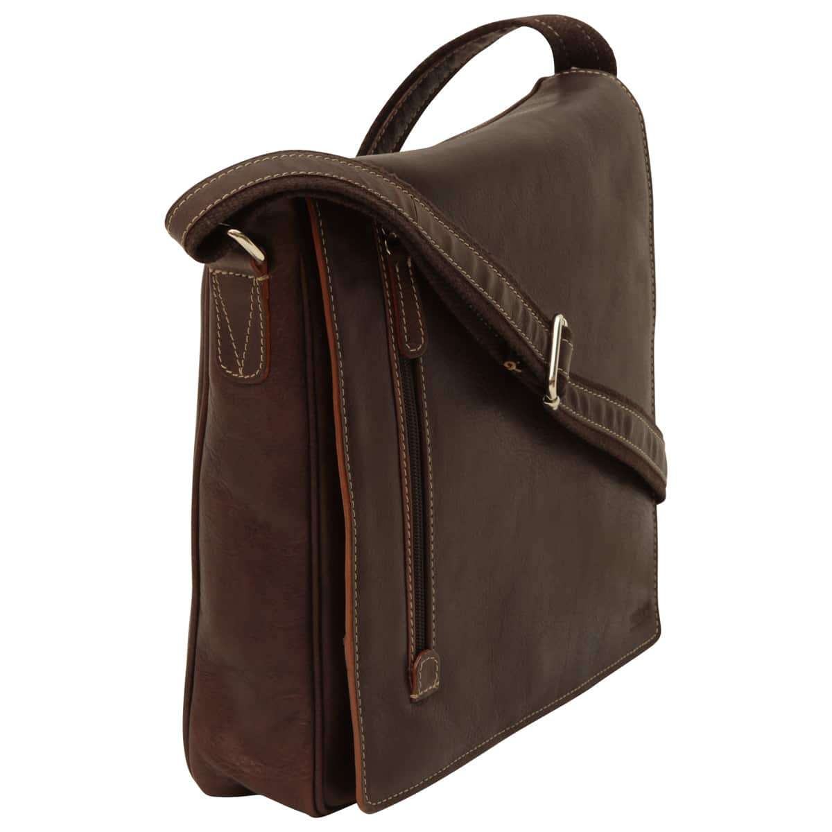 Lightweight Messenger Bag - Dark Brown