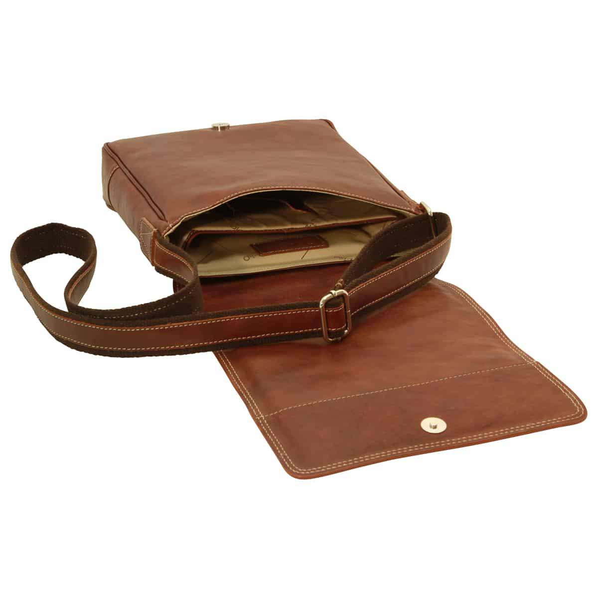 Leather I-Pad Bag - Chestnut