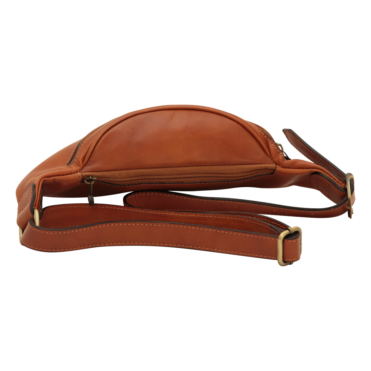 Full Grain Italian Calf Skin Leather Belt Pack - Colonial