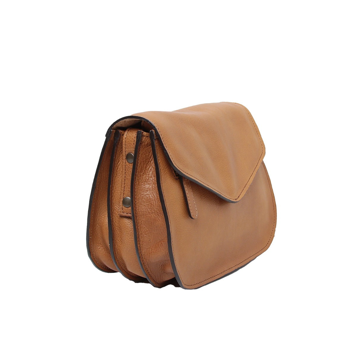 Full Grain Calfskin Shoulder Bag-Brown Colonial
