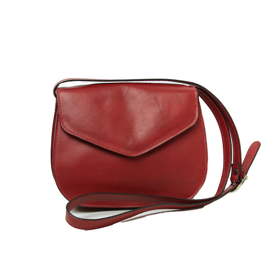 Full Grain Calfskin Shoulder Bag-Red