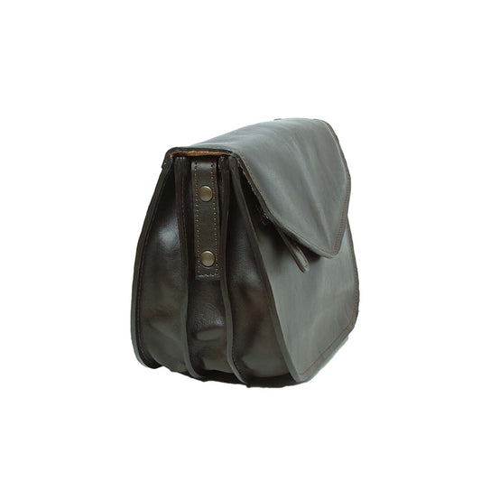 Full Grain Calfskin Shoulder Bag-Dark Brown
