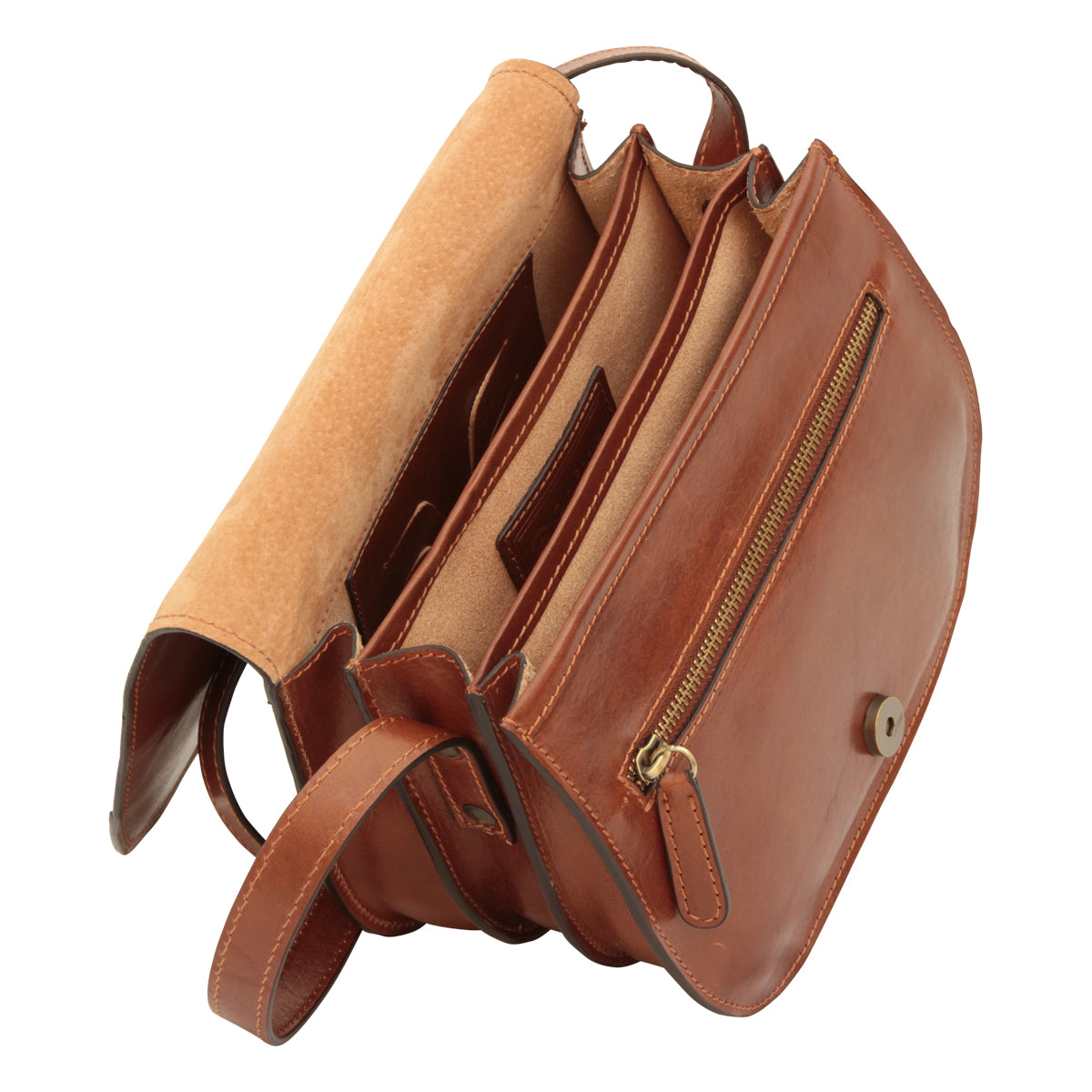 Full Grain Calfskin Shoulder Bag - Brown