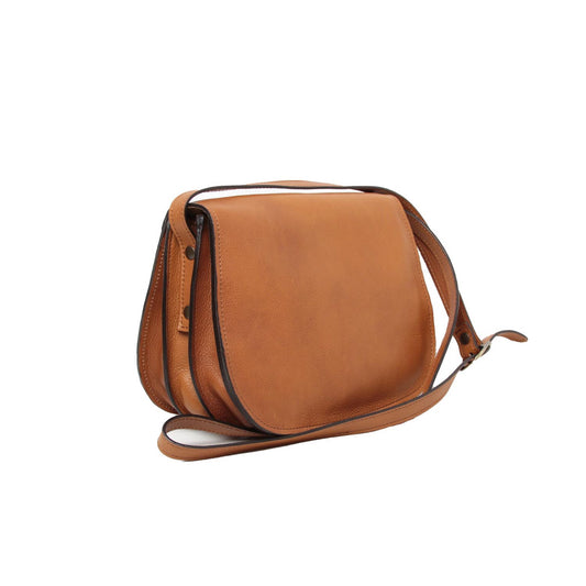 Women'S Shoulder Bag In Full Grain Calfskin-Gold