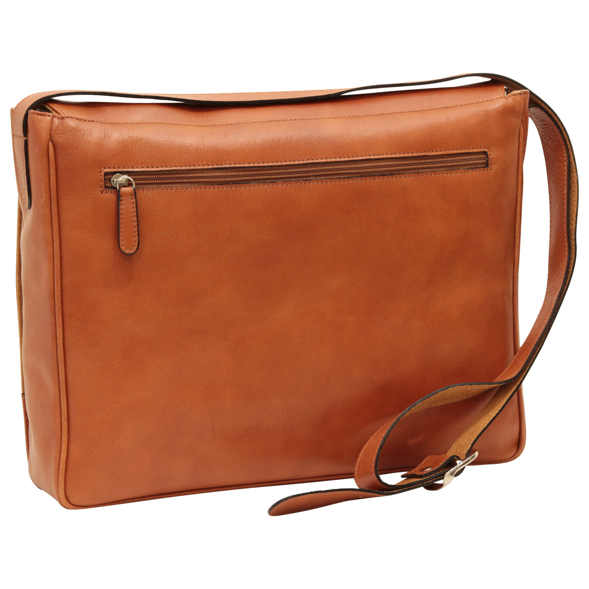 Cowhide Leather Messenger Bag - Colonial