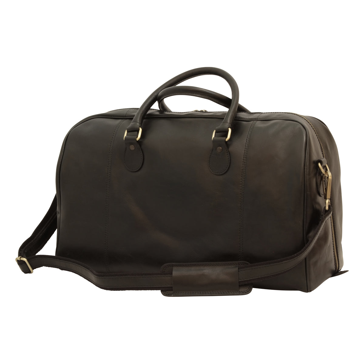 Leather Duffel Bag - Black