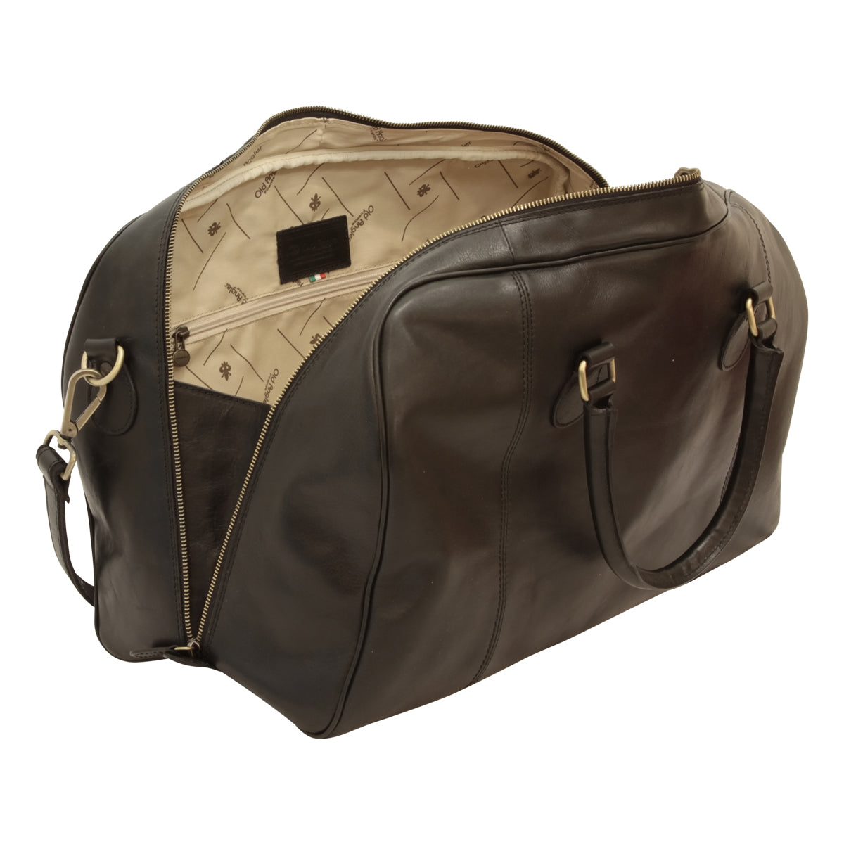 Leather Duffel Bag - Black