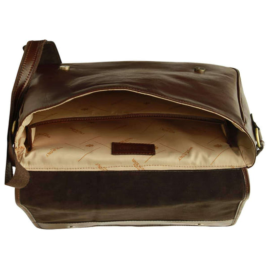 Italian Flag - Messenger Bag - Dark Brown