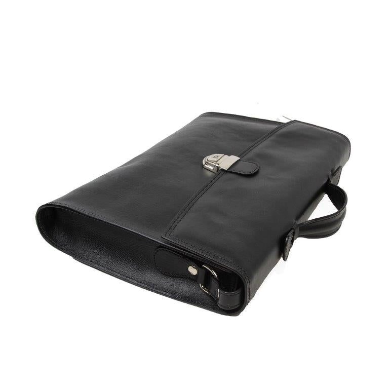 Business Leather Briefcase-Black