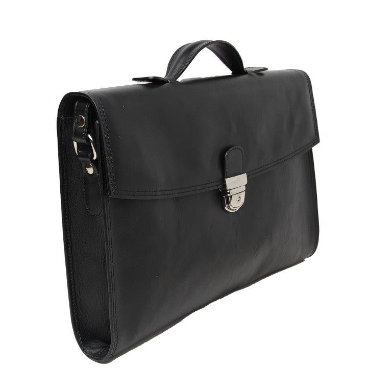 Business Leather Briefcase-Black