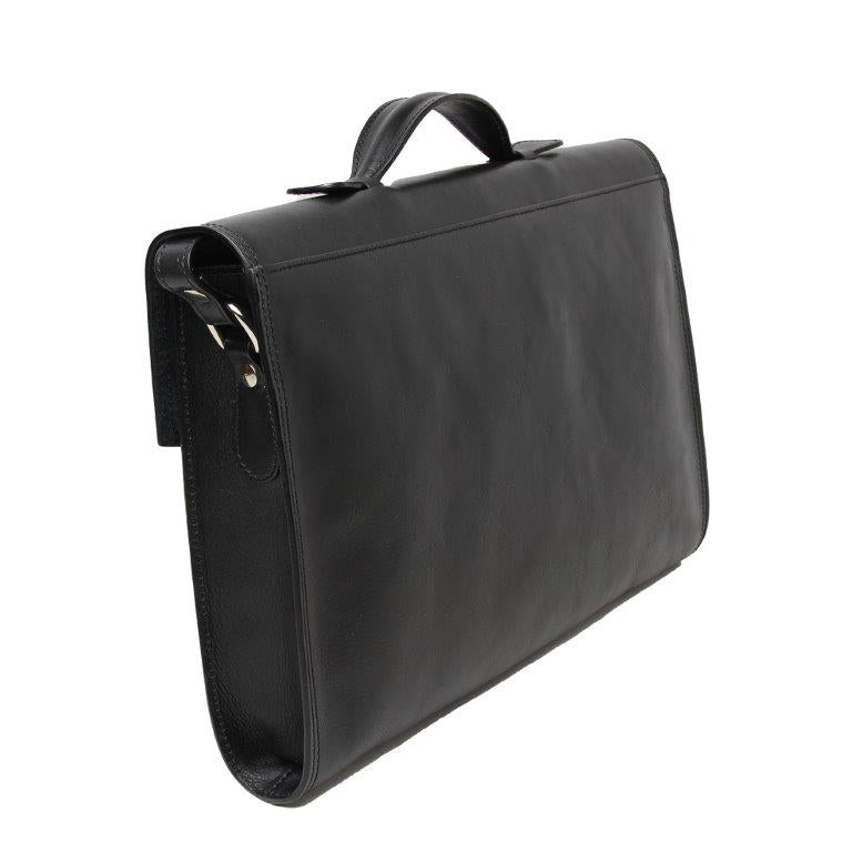 Business Leather Briefcase-Black