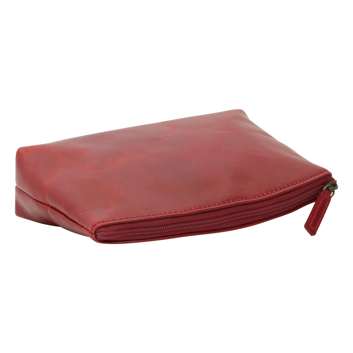 Leather Beauty Case - Red
