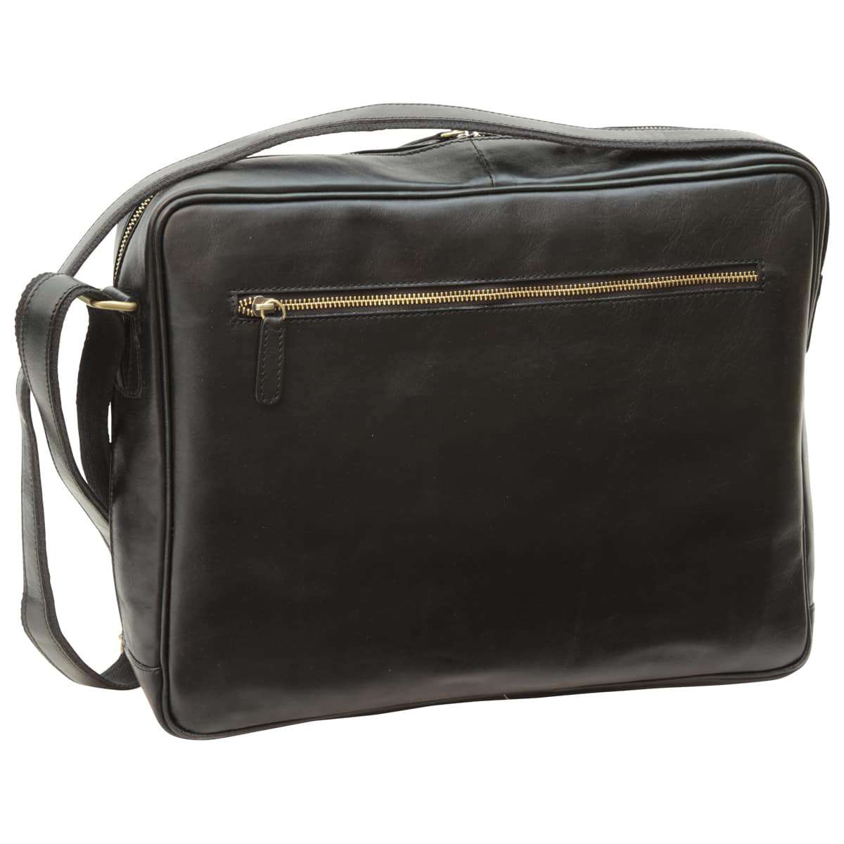 Vachetta Leather Messenger - Black