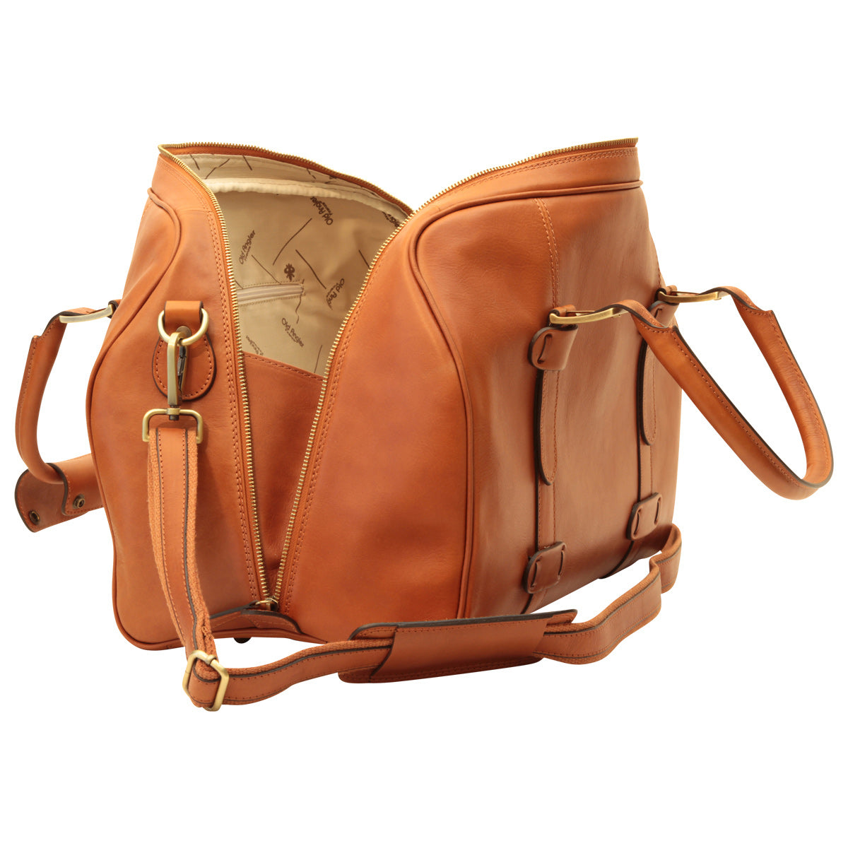 Cowhide Leather Travel Bag - Brown Colonial
