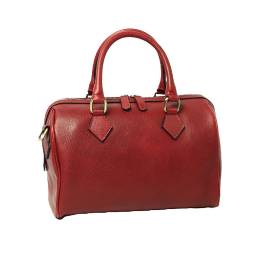 Double Handled Shoulder Bag - Red