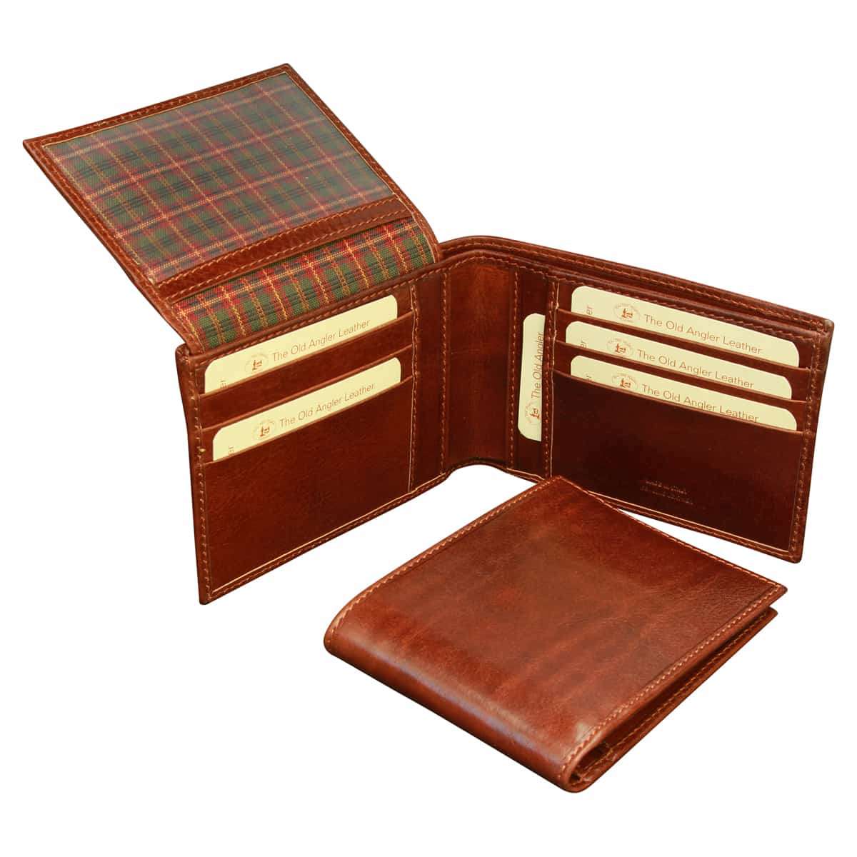 Cowhide Leather Bifold Wallet With Rfid Blocking Technology - Brown