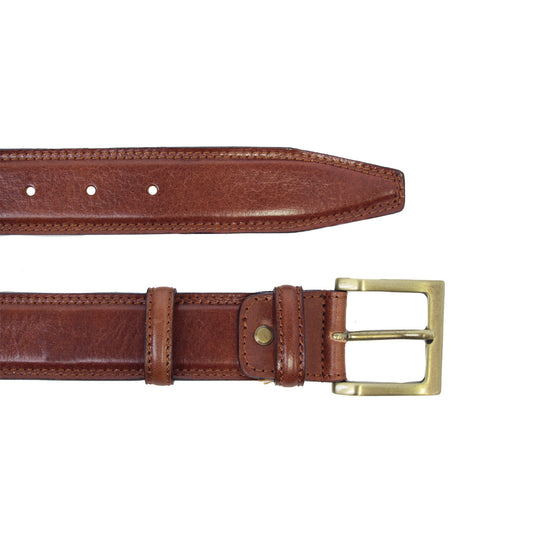 Leather Belt Wide 1,57" - Brown 5141