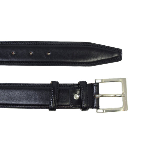 Leather Belt Wide 1,57" - Black 5141