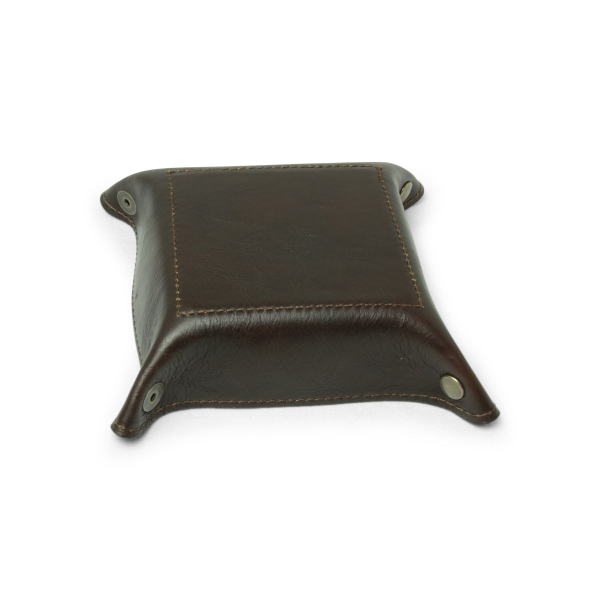 Full Grain Leather Valet Tray - Dark Brown