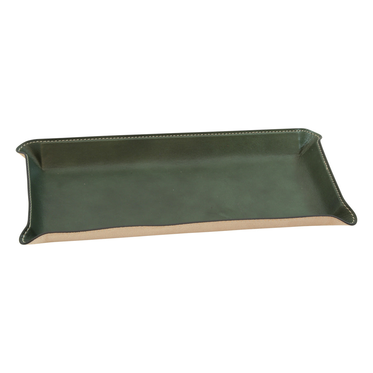 Leather Desk Tray - Green