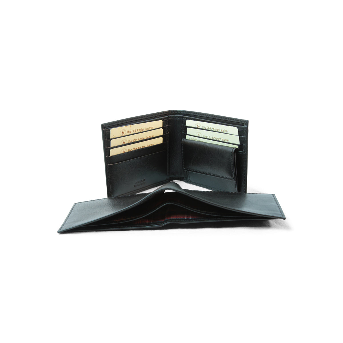 Leather Wallet With Coin Pocket And Rfid - Black