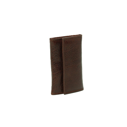 Full Grain Leather Key Ring 8 Hooks - Brown