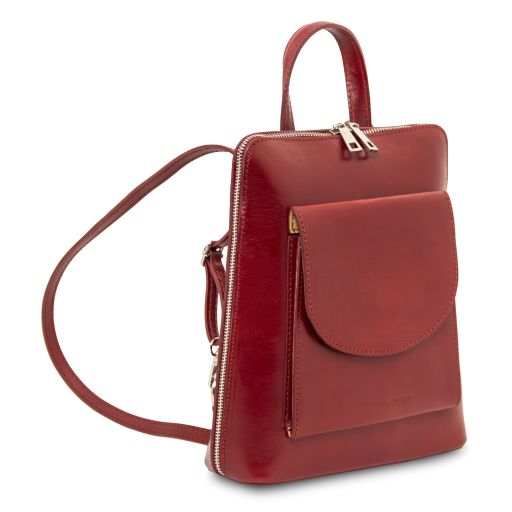 Blue leather Backpacks Paris - by Tuscany Leather
