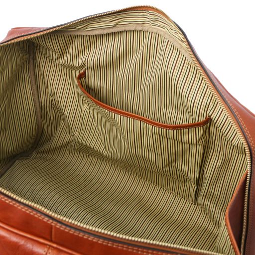 Brown leather Duffel Bags TL Voyager by Tuscany Leather
