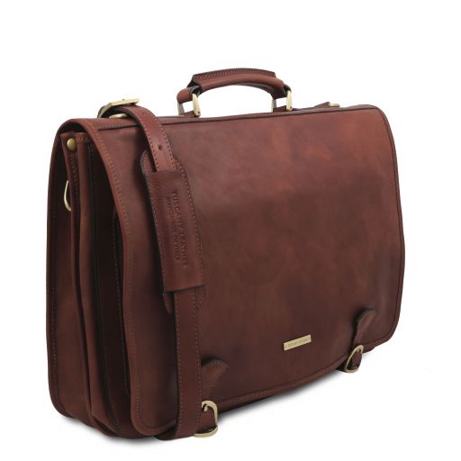 Black leather Briefcases Ancona - by Tuscany Leather