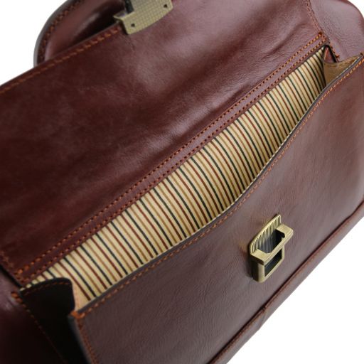 Brown leather Doctor Bags Bernini - by Tuscany Leather
