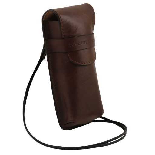 Dark Brown leather Travel Accessories Exclusive by Tuscany Leather
