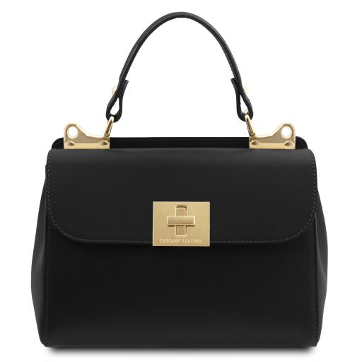Black leather Handbags Armonia - by Tuscany Leather