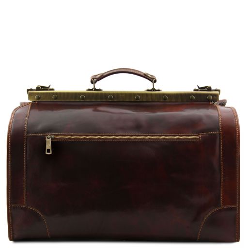 Black leather Duffel Bags Madrid - by Tuscany Leather