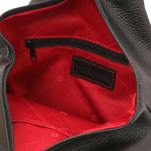 Black leather Backpacks Shanghai - by Tuscany Leather