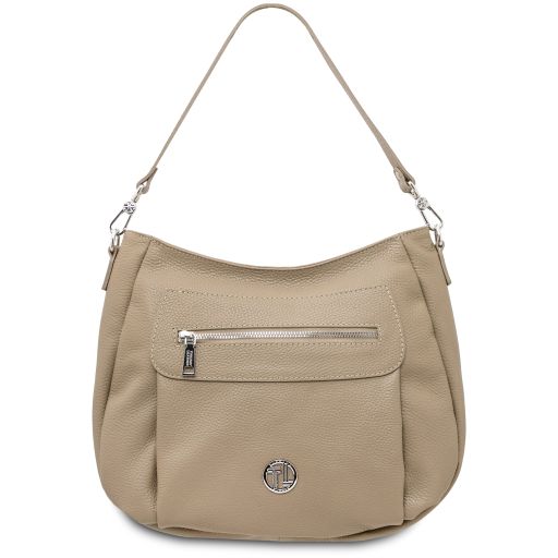 Taupe leather Handbags Brenda - by Tuscany Leather