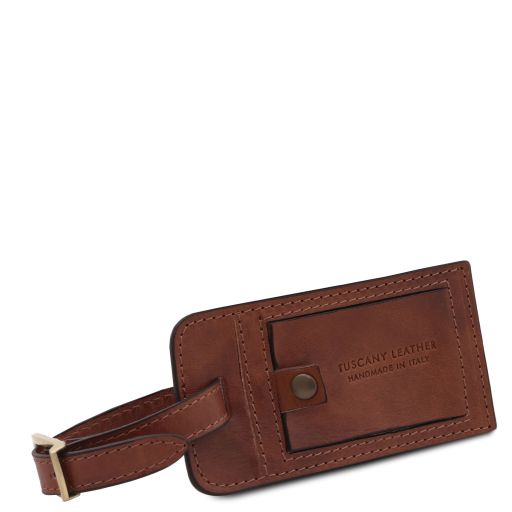 Dark Brown leather Duffel Bags Lisbona - by Tuscany Leather