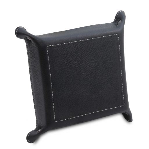 Leather valet tray