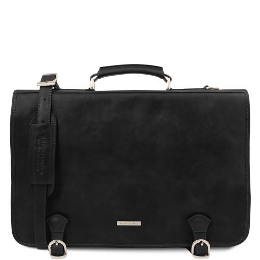 Black leather Briefcases Ancona - by Tuscany Leather