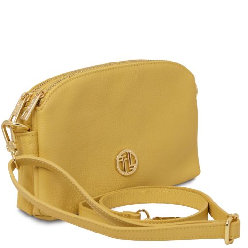 Black leather Shoulder Bags Lily - by Tuscany Leather