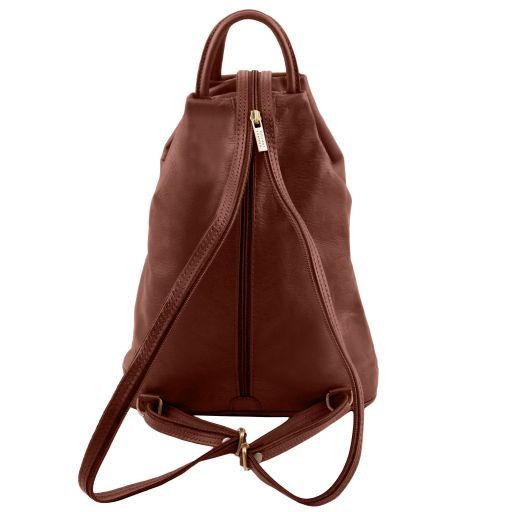 Red leather Backpacks Shanghai - by Tuscany Leather