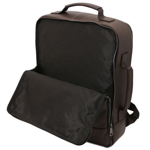 Dark Blue leather Backpacks Brooklyn - by Tuscany Leather