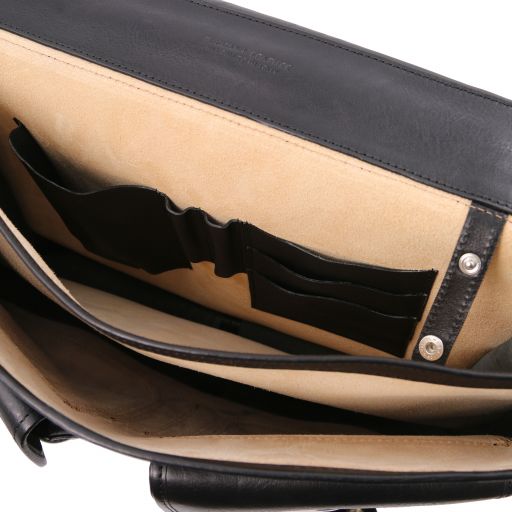 Black leather Briefcases Ancona - by Tuscany Leather