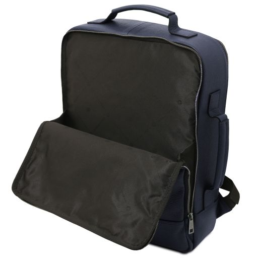 Dark Blue leather Backpacks Brooklyn - by Tuscany Leather